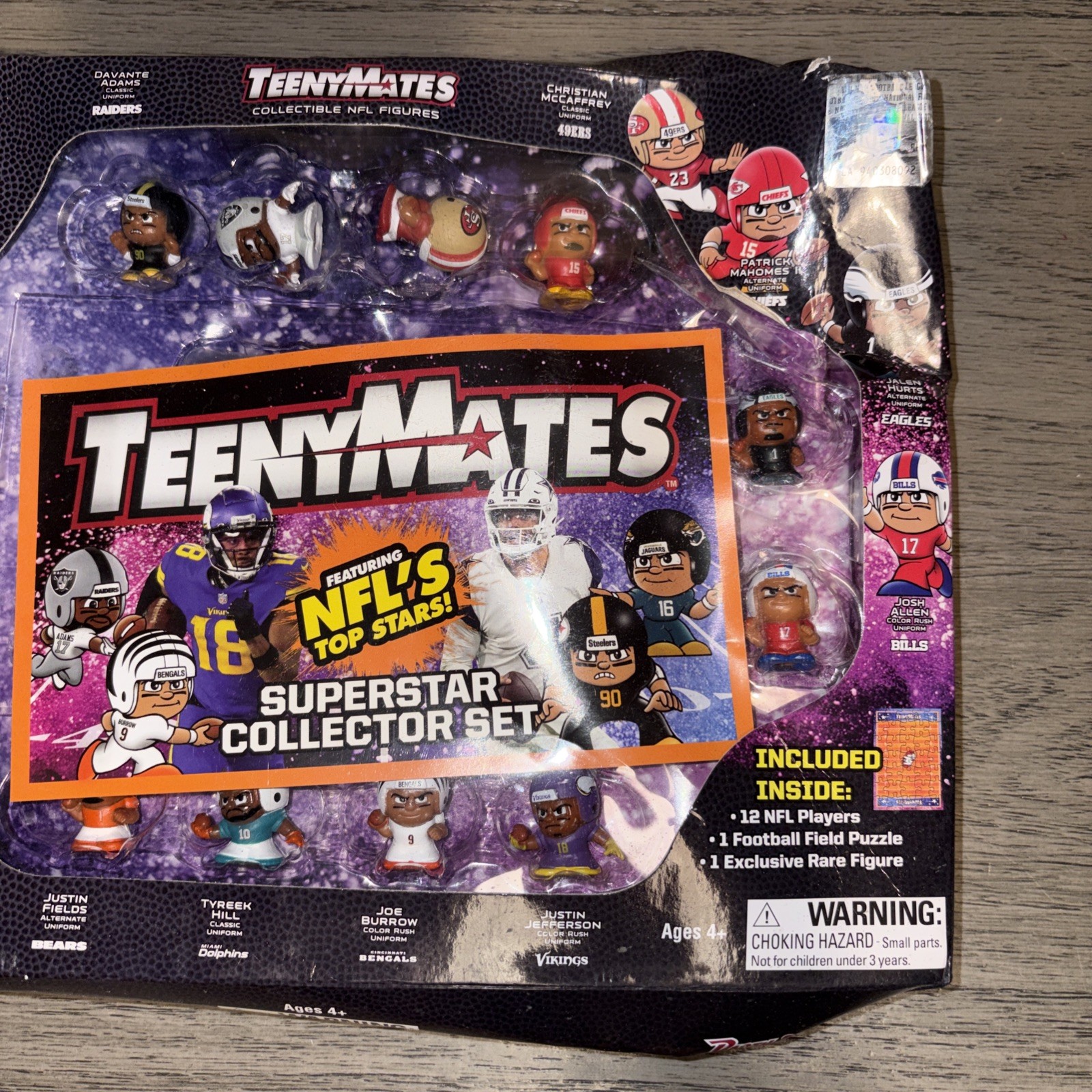 NFL Teenymates Player Figure 2023-24 Collector Set Brand New Sealed Damaged Box