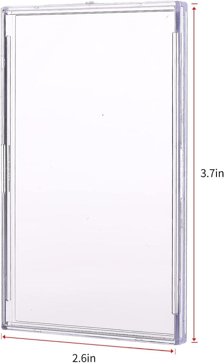 Trading Card Sleeves Hard Plastic Clear Case Holder 10 Baseball Cards Topload +