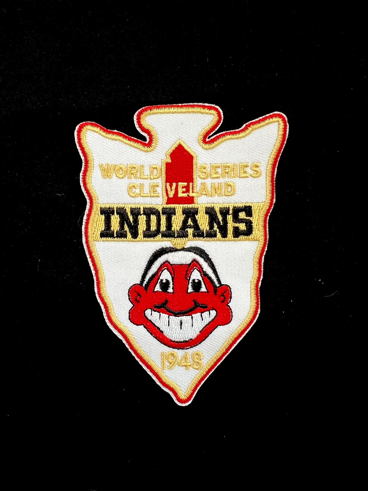 RARE 1948 Cleveland Indians World Series Patch 4.25in. Official Sew On Iron