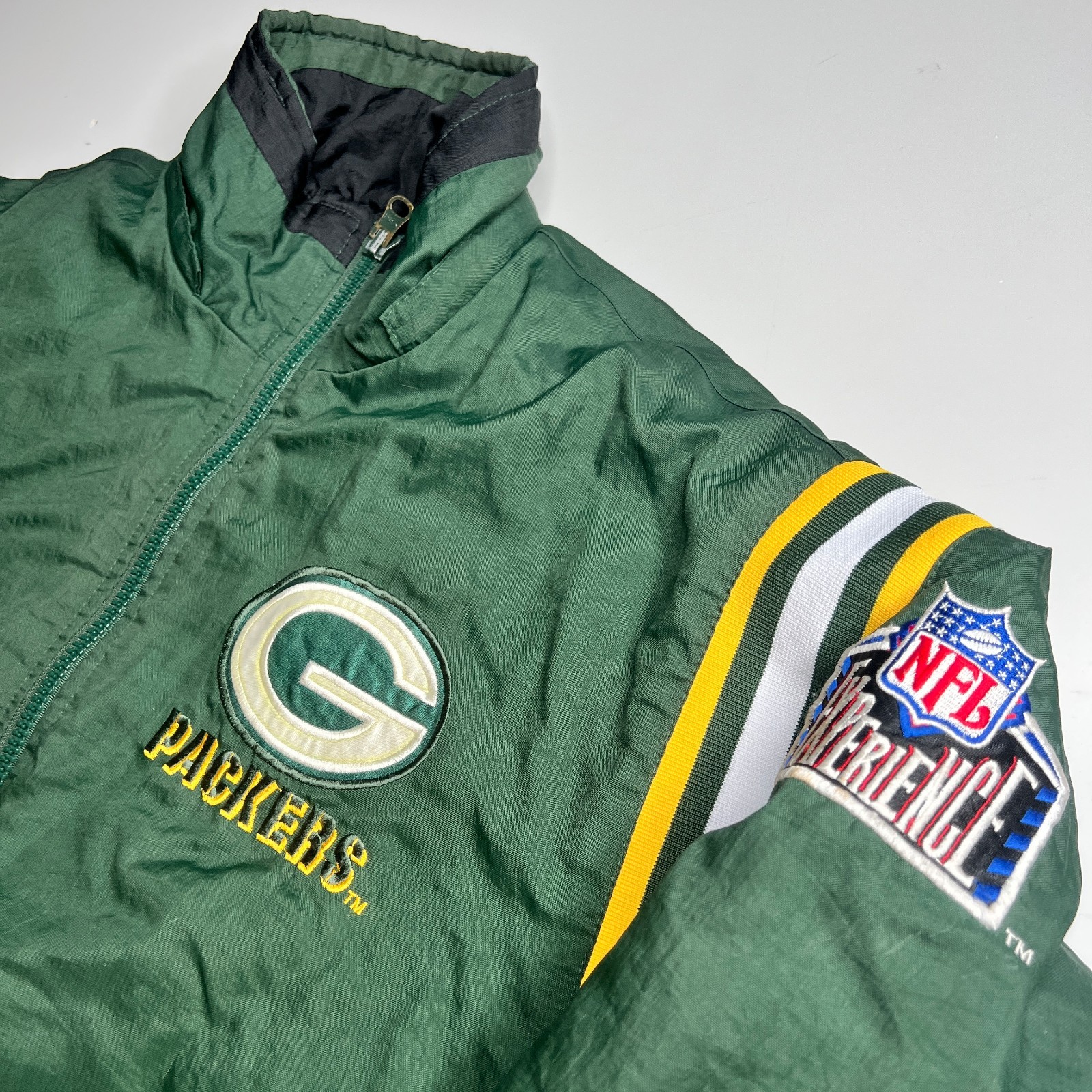 Vintage Green Bay Packers Reversible NFL Pro Player Puffer Jacket Size P/S / M