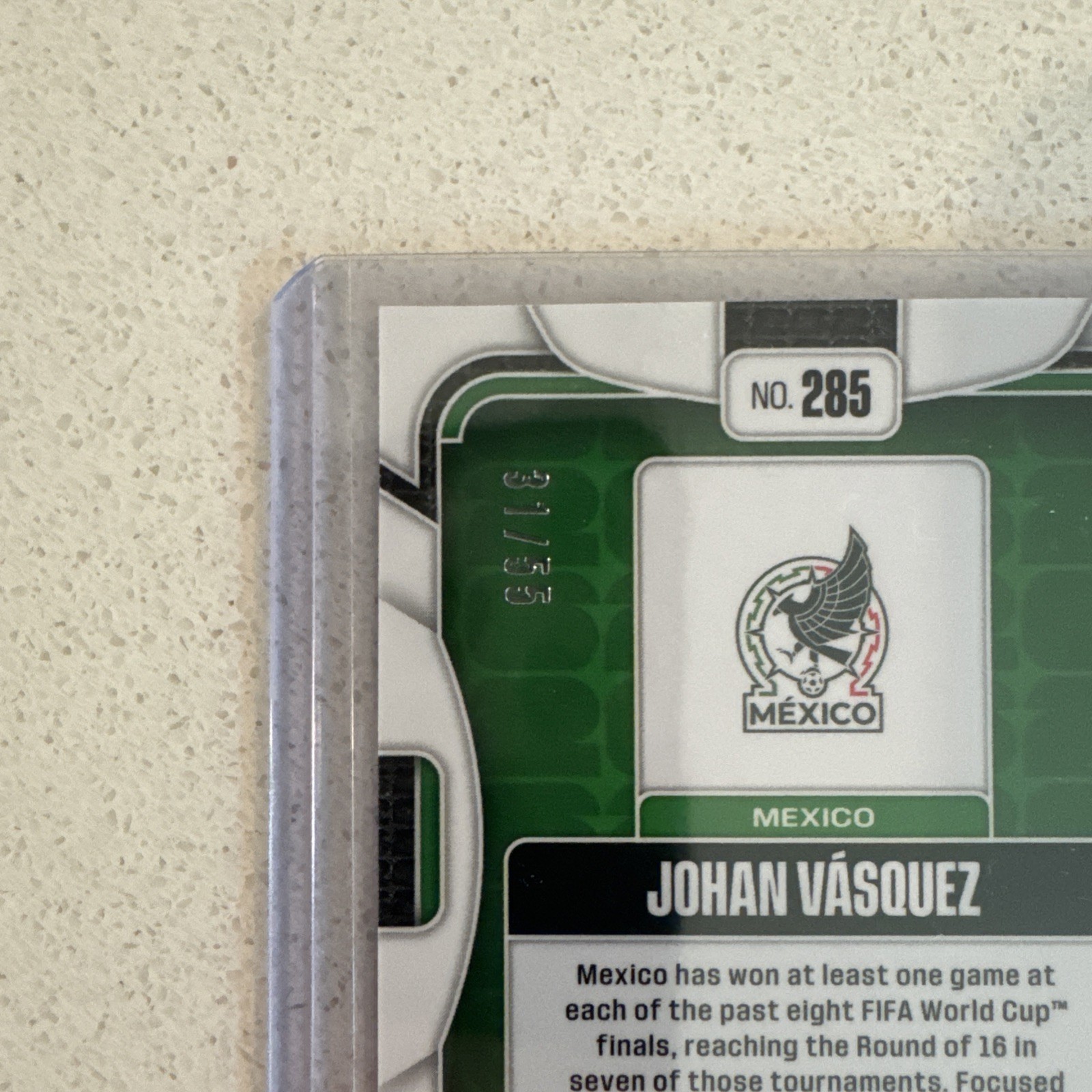2026 Panini Prizm World Cup Johan Vasquez #285 Blue 31/35
