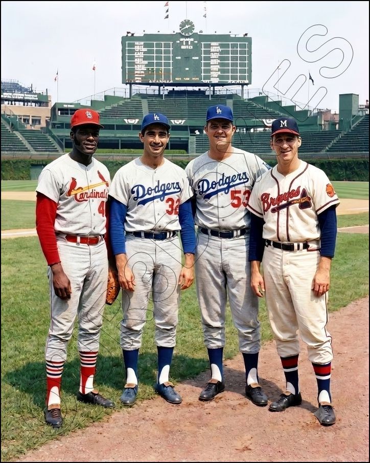 Koufax Drysdale Gibson Spahn Photo 8X10 – Dodgers Braves Buy Any 2 Get 1 FREE