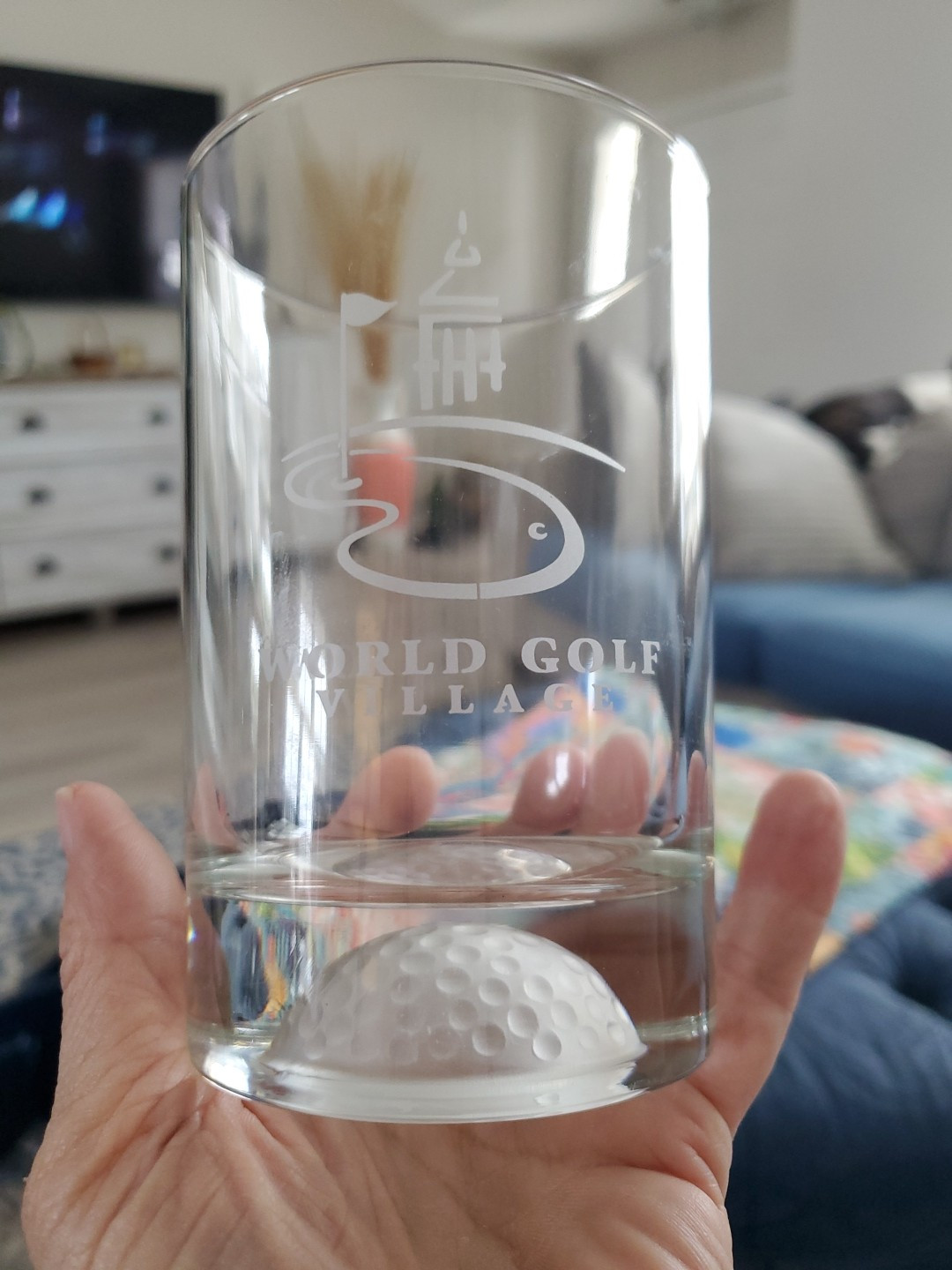 4x World Golf Village Bar Drink 3D Golf Ball Base Etched