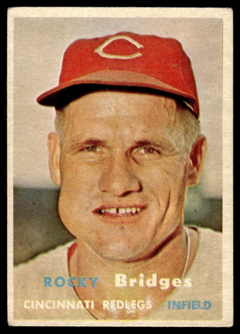 1957 Topps Rocky Bridges Cincinnati Reds #294
