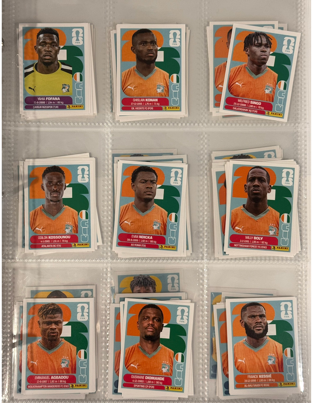 2026 Panini FIFA World Cup Sticker Collection Complete Lot Builder Group D E F