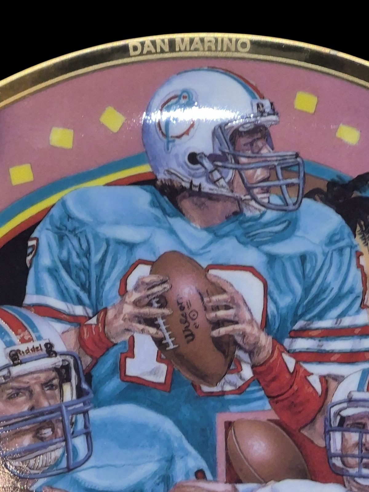 Dan Marino 1990 Miami Dolphins Autographed 10.5 Inch Plate With C. O. A. #0211