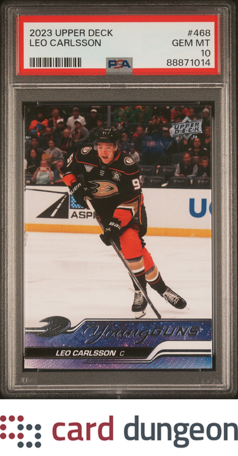 Leo Carlsson 2023 Upper Deck #468 Young Guns – 88871014 PSA 10