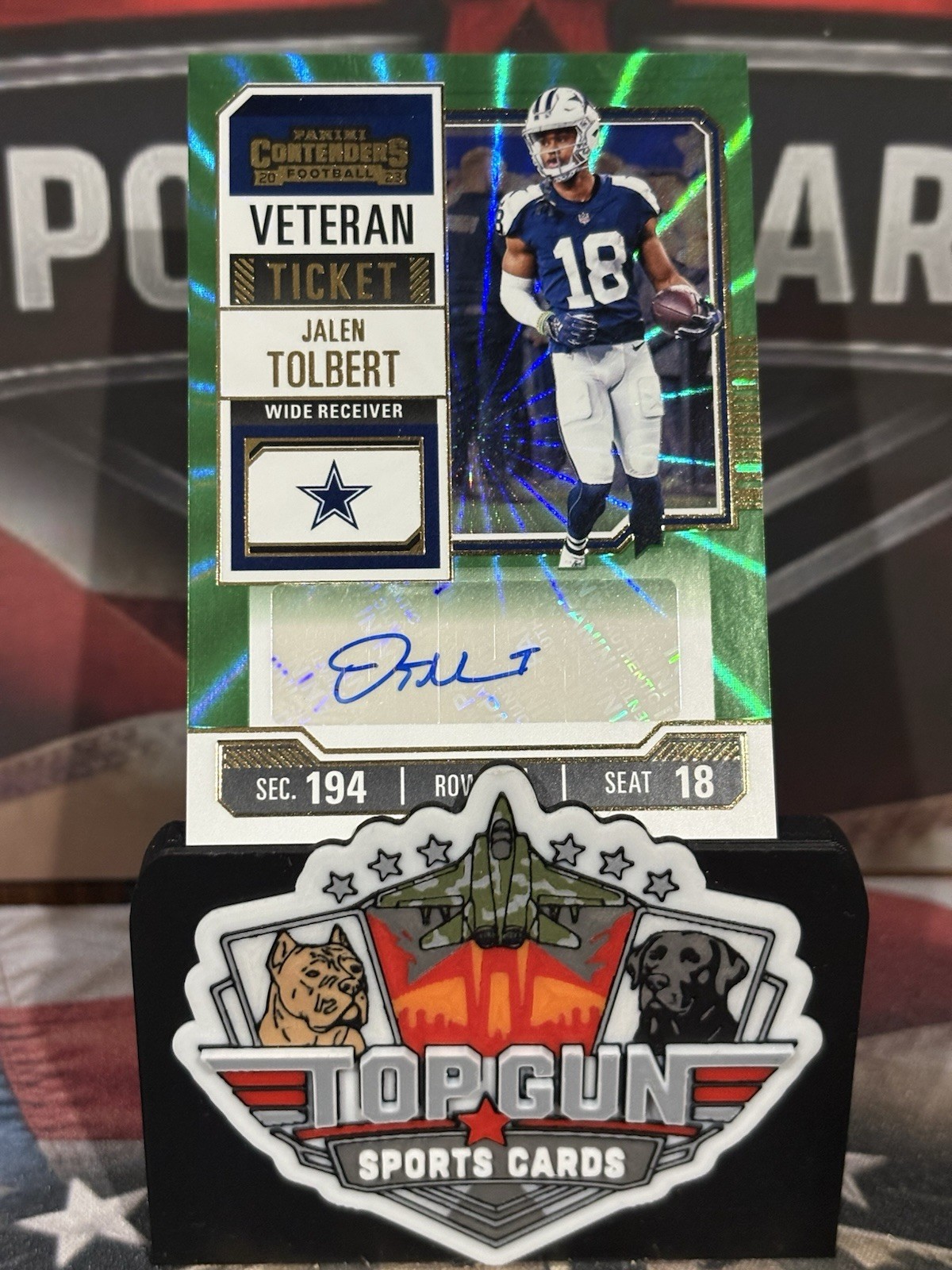 2023 Panini Contenders Jalen Tolbert #CTA-JTO Veteran Ticket Auto Cowboys
