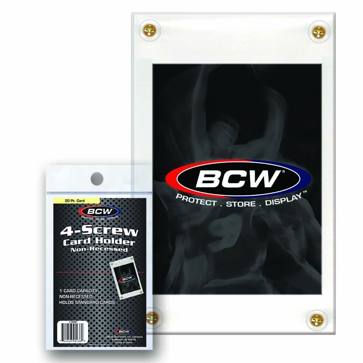 BCW 4-Screw Card Holder – Non Recessed with Tracking
