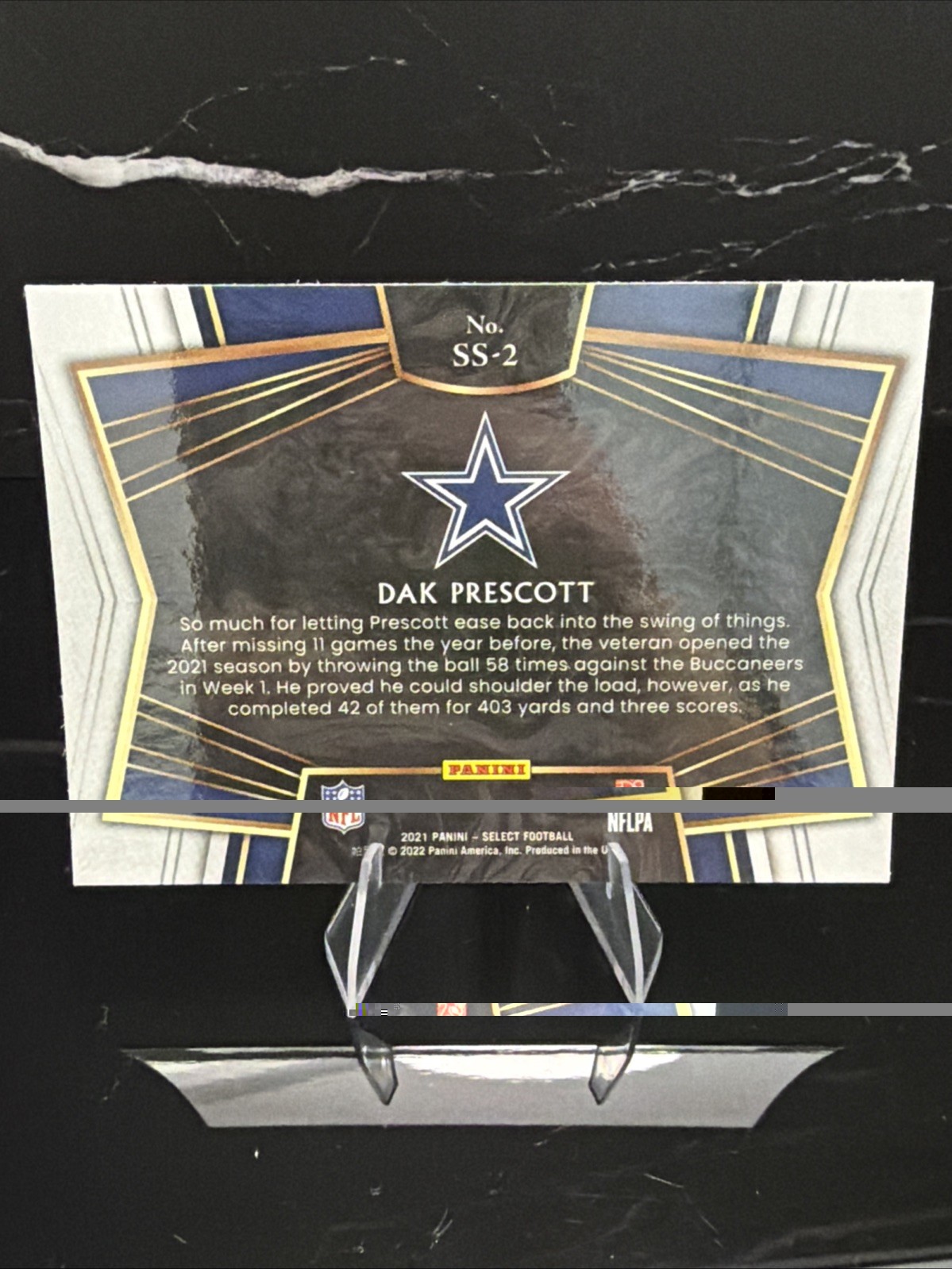 2021 Panini Select – Snapshots Dak Prescott #SS-2
