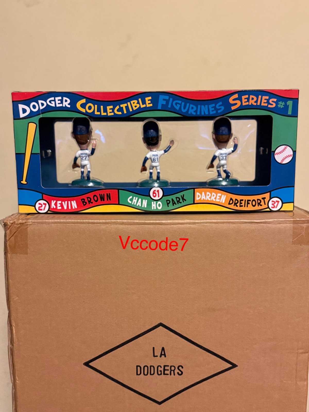 2001 Dodger Collectible Figurines Series #1 Dreifert, Park, & Brown NIB XLNT