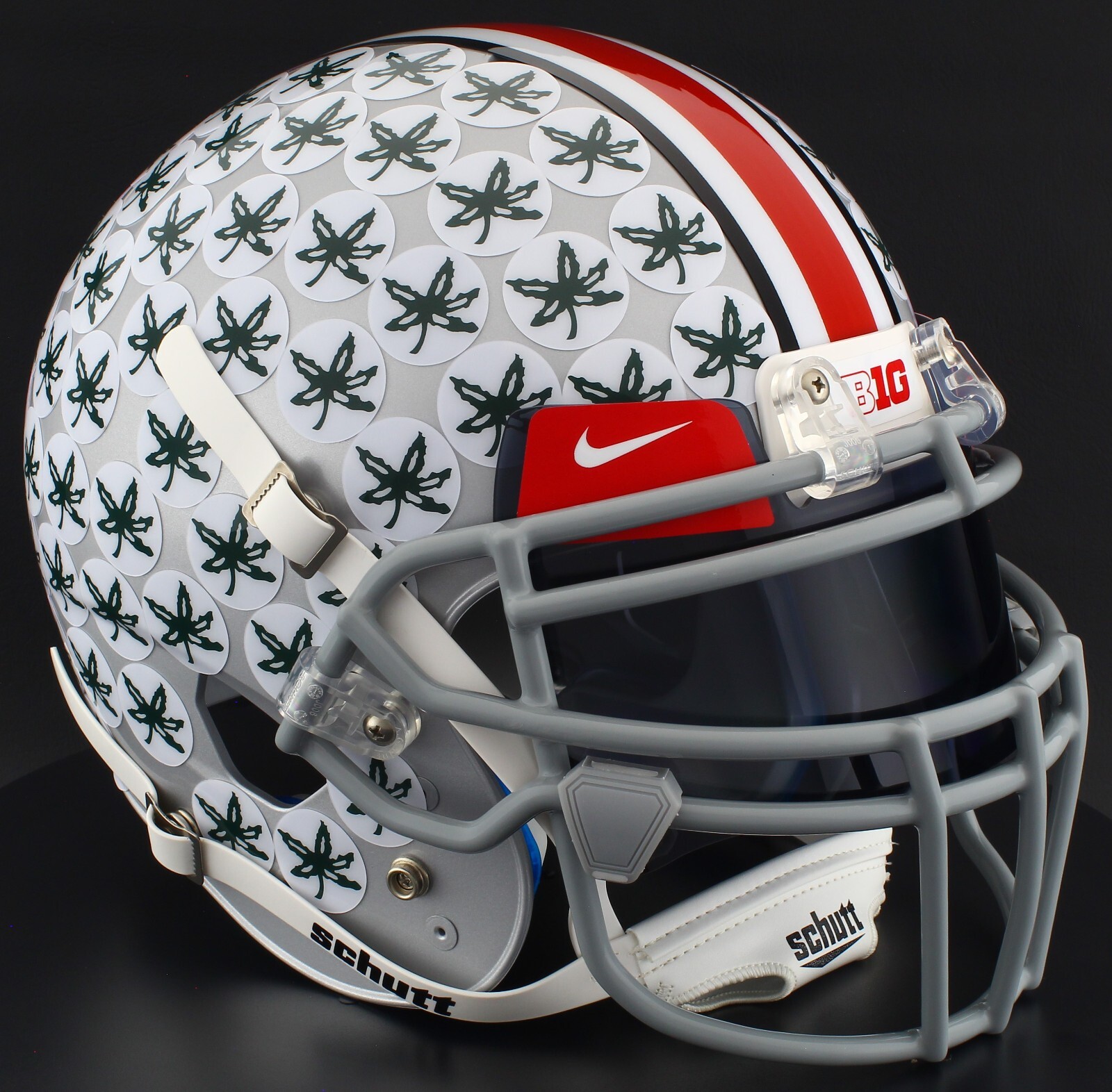OHIO STATE BUCKEYES NCAA Full Size Replica Football Helmet with VISOR/EYE-SHIELD