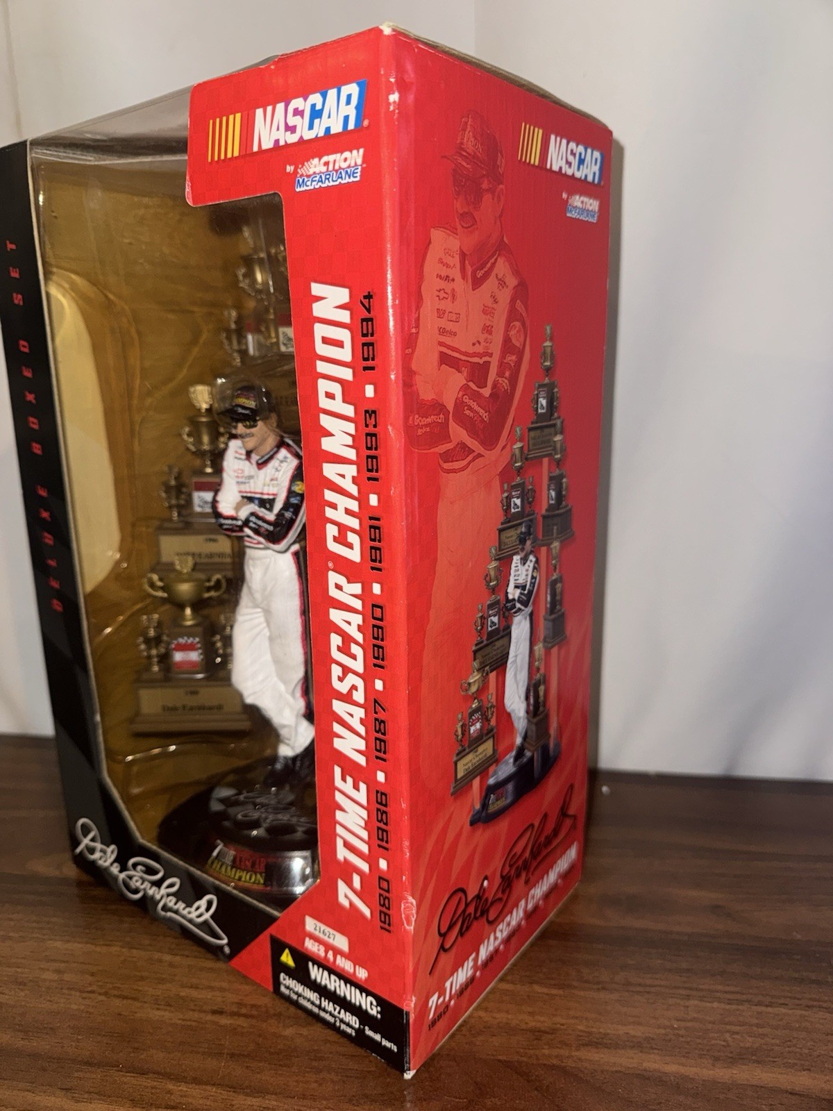 Action McFarlane DALE EARNHARDT SR 7-Time NASCAR Champion Figure w/ Trophies