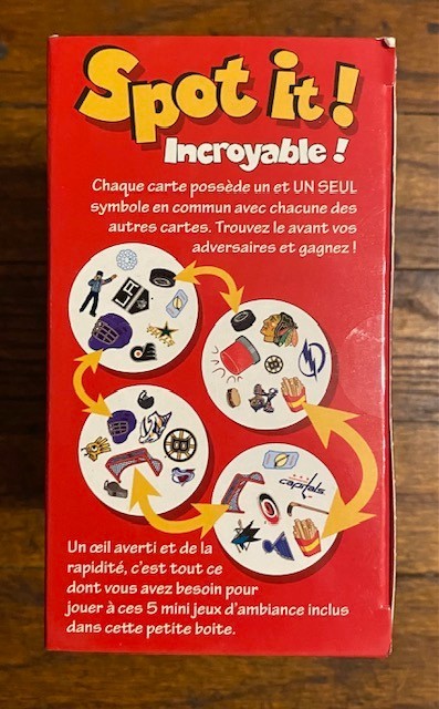 NHL Spot It game. Perfect gift/stocking stuffer for hockey fanatics. New/sealed.