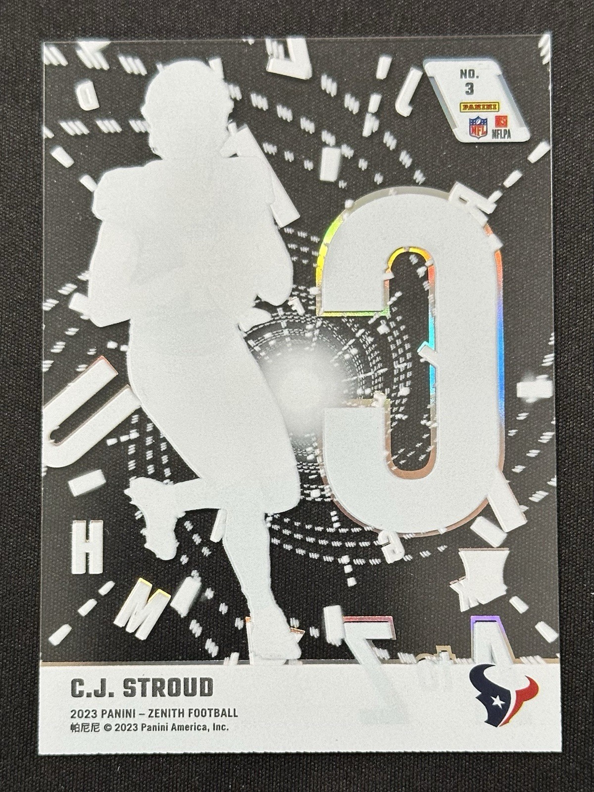 2023 Panini Zenith – A to Z #3 CJ Stroud Acetate RC Case Hit SSP