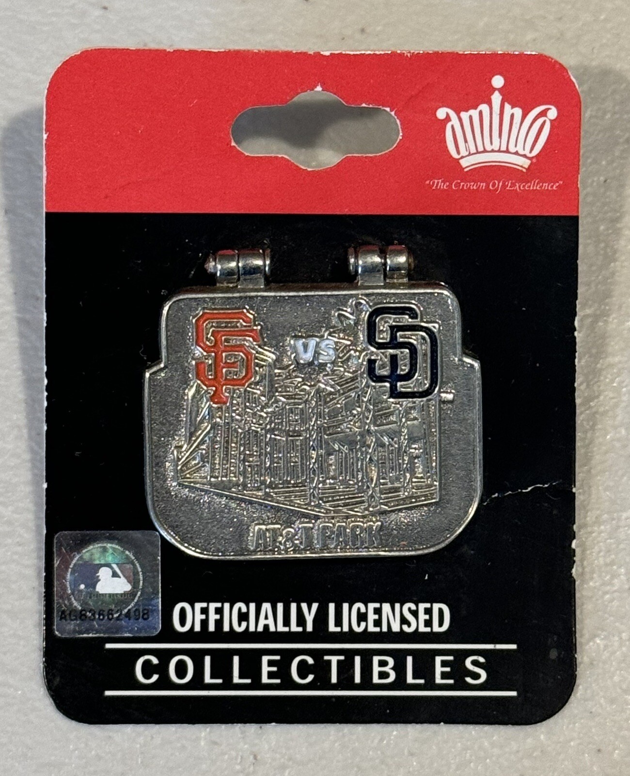 Aminco Opening Day SD Padres vs SF Giants AT&T Park Hinge Pin