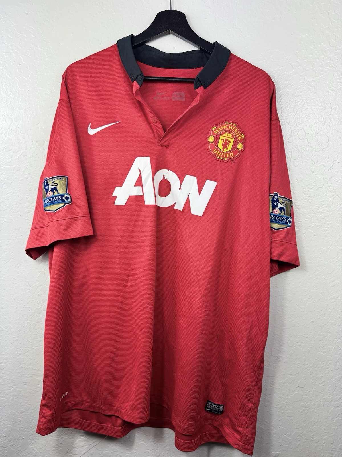 Manchester United 2013/14 Home Jersey Size Large Red Sz 3XL