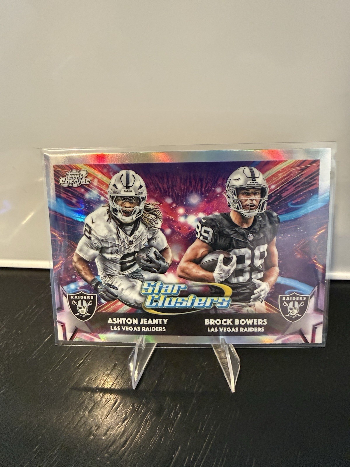 2025 Topps Chrome Cosmic Ashton Jeanty Brock Bowers Star Clusters SP Raiders