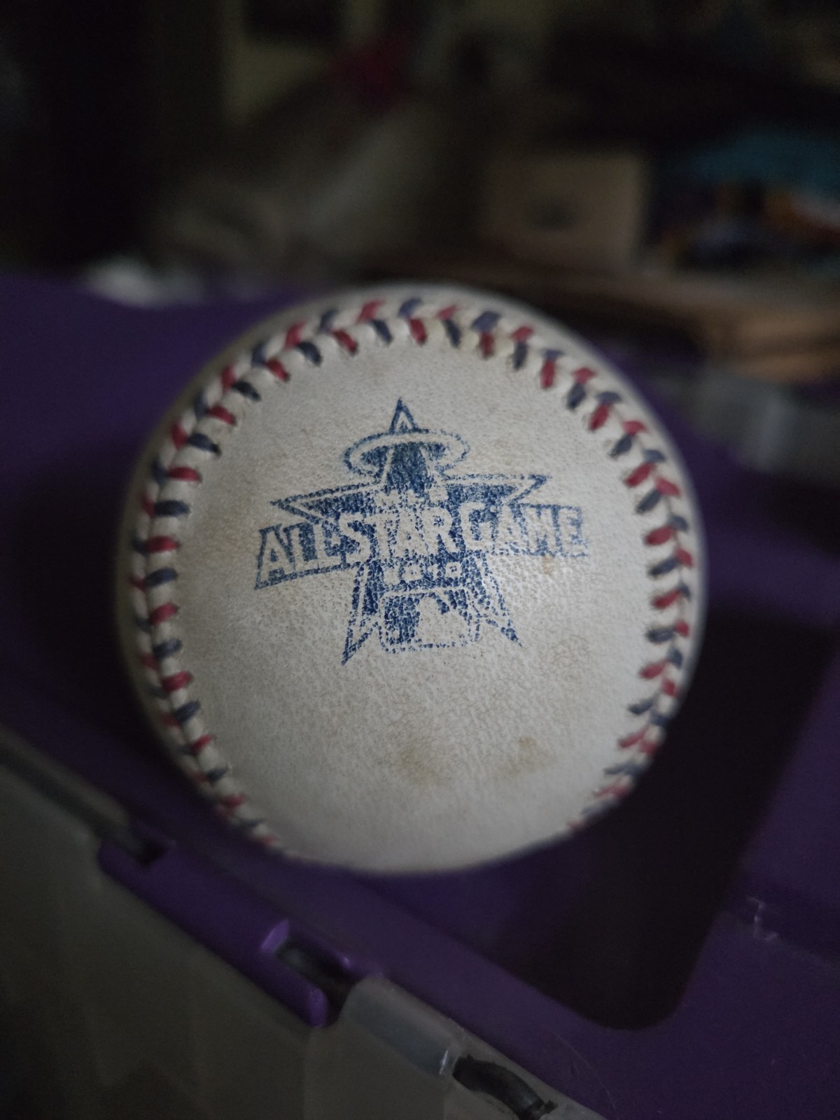 2010 All Star Game Used Baseball Anaheim Angels Mike Trout Infield Dirt Marked