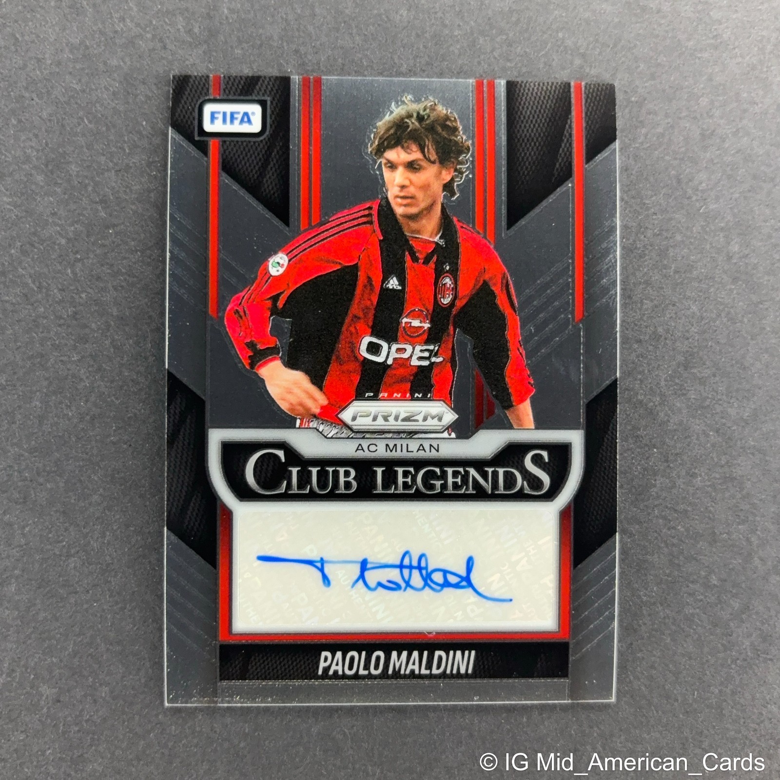 Paolo Maldini 2025-26 Panini Prizm Fifa Club Legends Signatures Auto #CL-PM