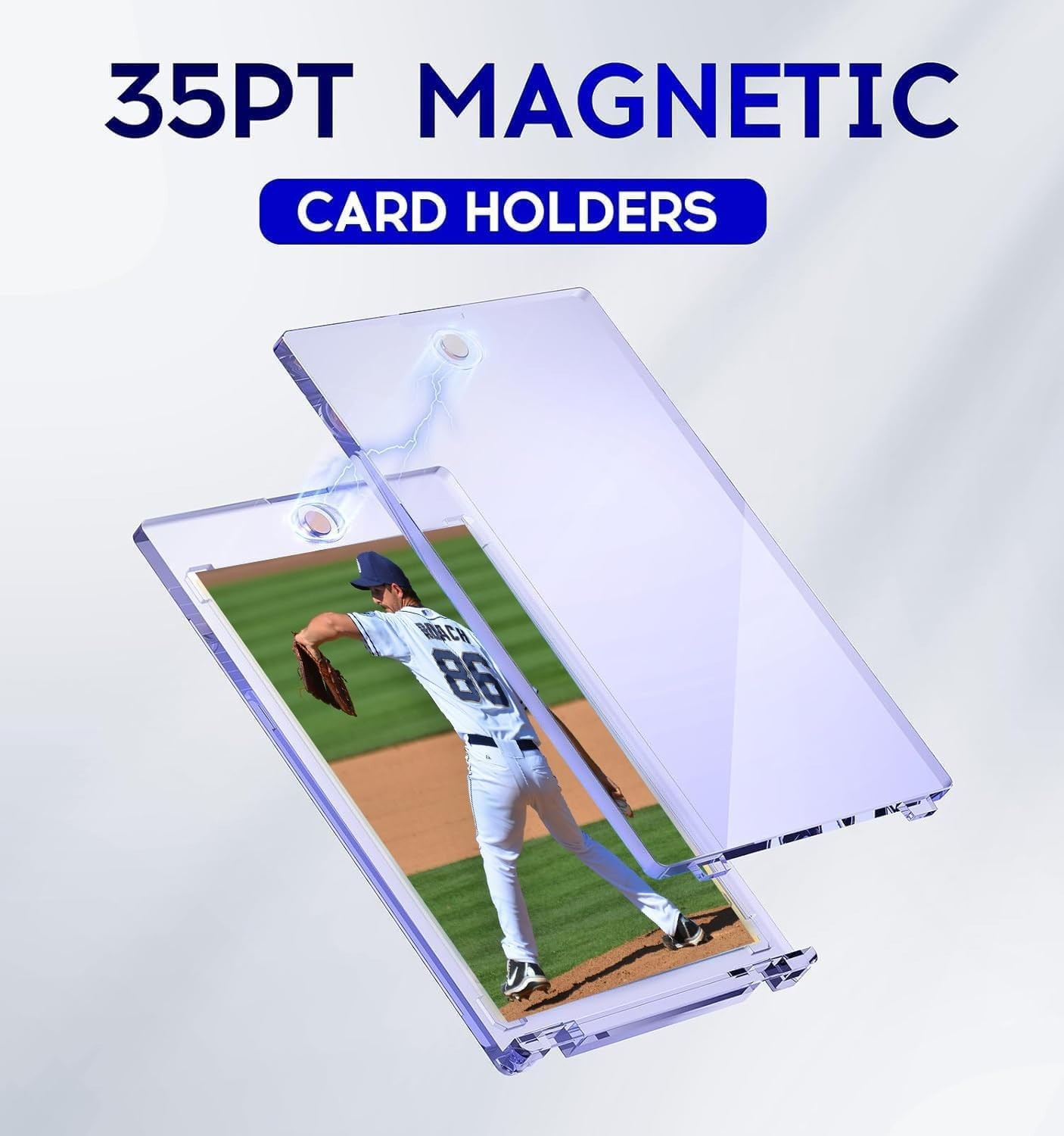 100ct Magnetic Card Holder, U-V Protectors, 35pt – 100 Pack