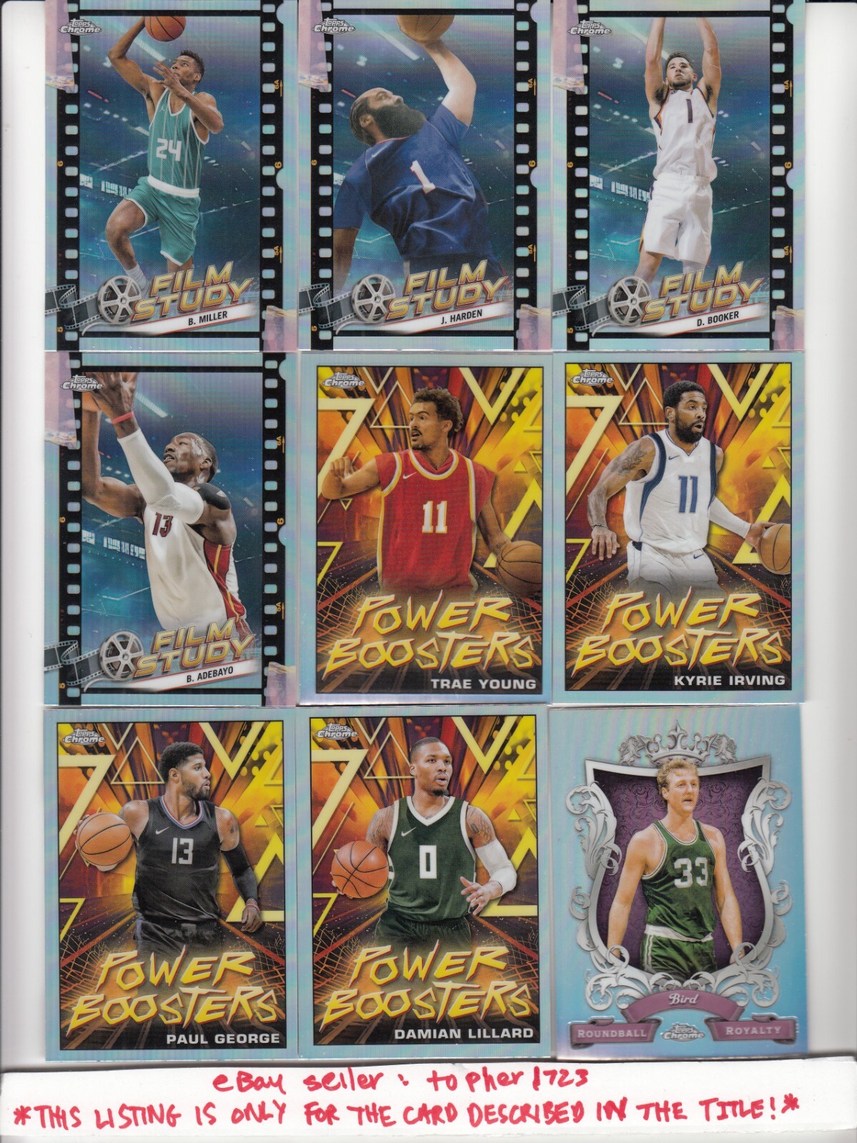 2023-24 Topps Chrome Insert Film Study BAM ADEBAYO #21 Heat