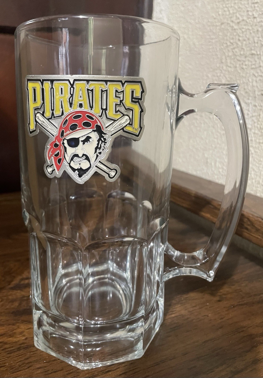 PITTSBURGH PIRATES 2003 Great American Products 8×4 GLASS MUG Fine Pewter Logo