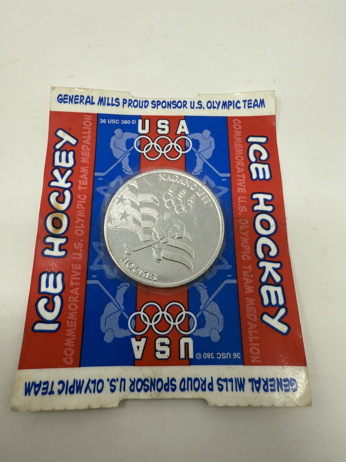 VINTAGE 1998 General Mills US Olympic Team – USA Ice Hockey [Winter Sports Coin]