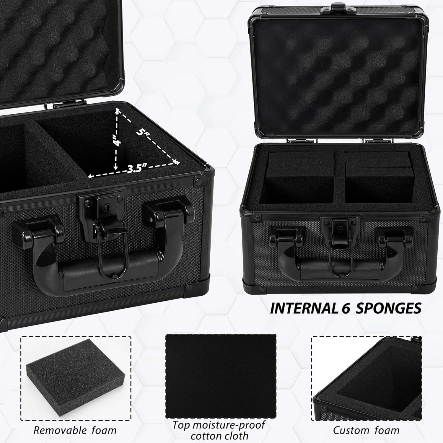 Aluminum Storage Box – Fits 40 PSA/CSG/BGS Graded Cards, Black Finish