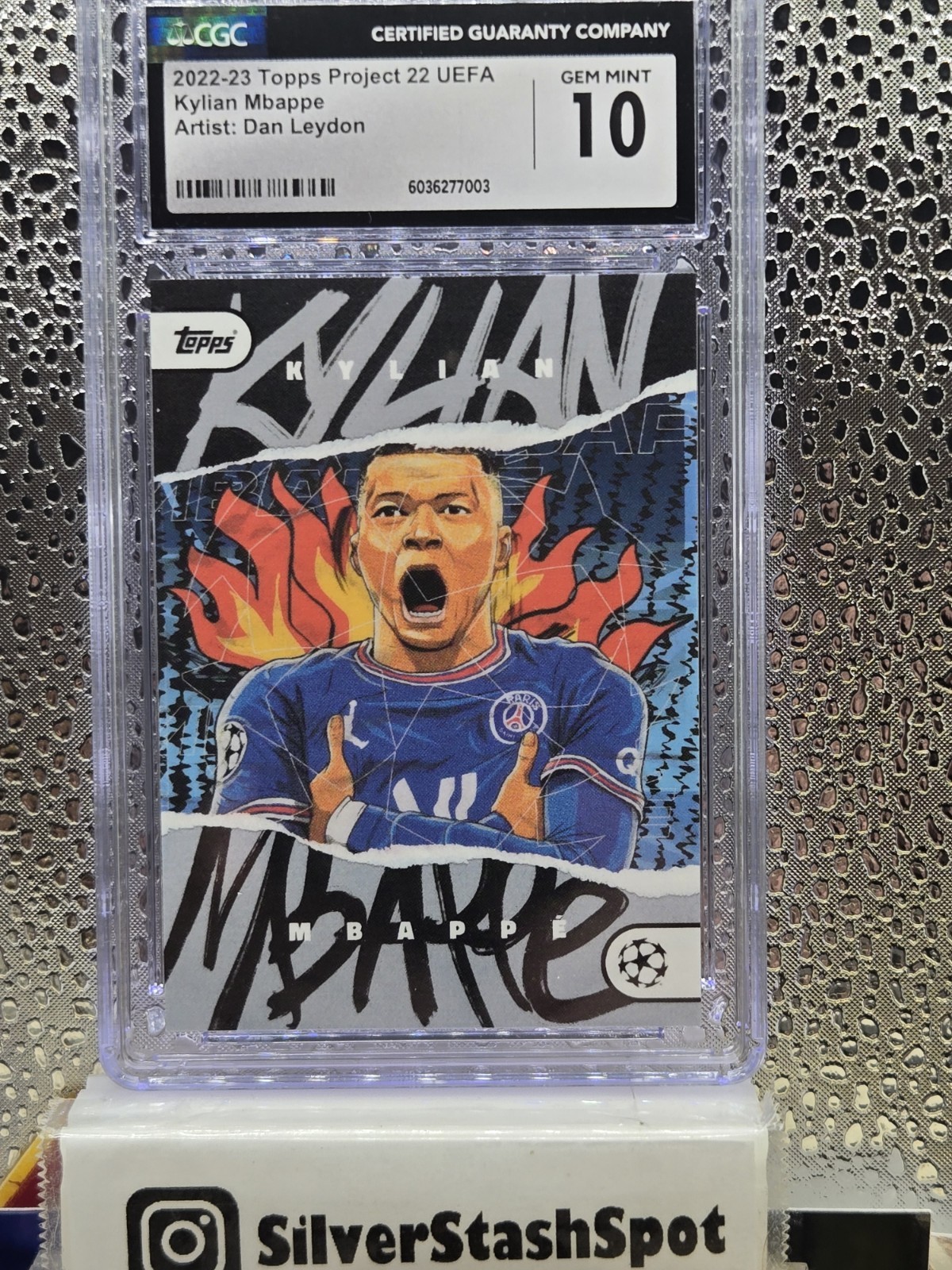 2022 Topps Project 22 – Kylian Mbappe /2434 CGC 10 UEFA RARE MUST SEE ART