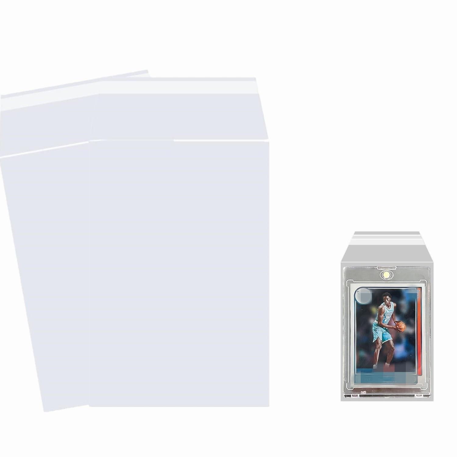 200pcs Resealable Team Bags for One Touch Card Holders 35pt-130pt, Fit Sleeve…