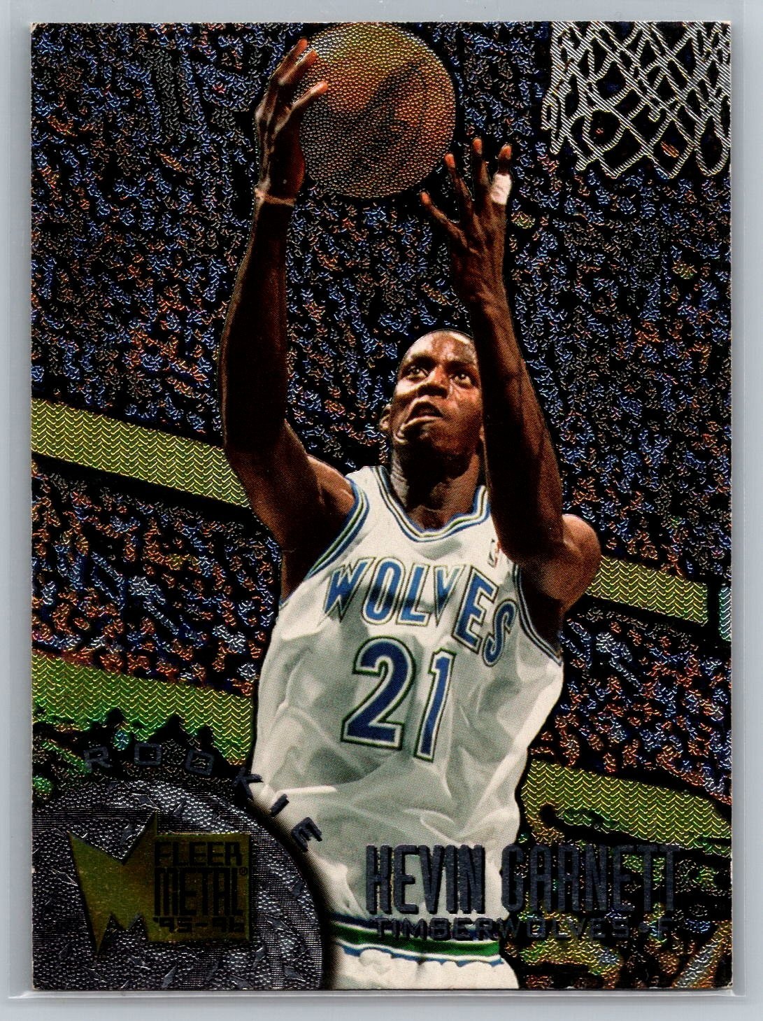 1995-96 Fleer Metal – Rookie Kevin Garnett #167 (RC) Minnesota Timberwolves