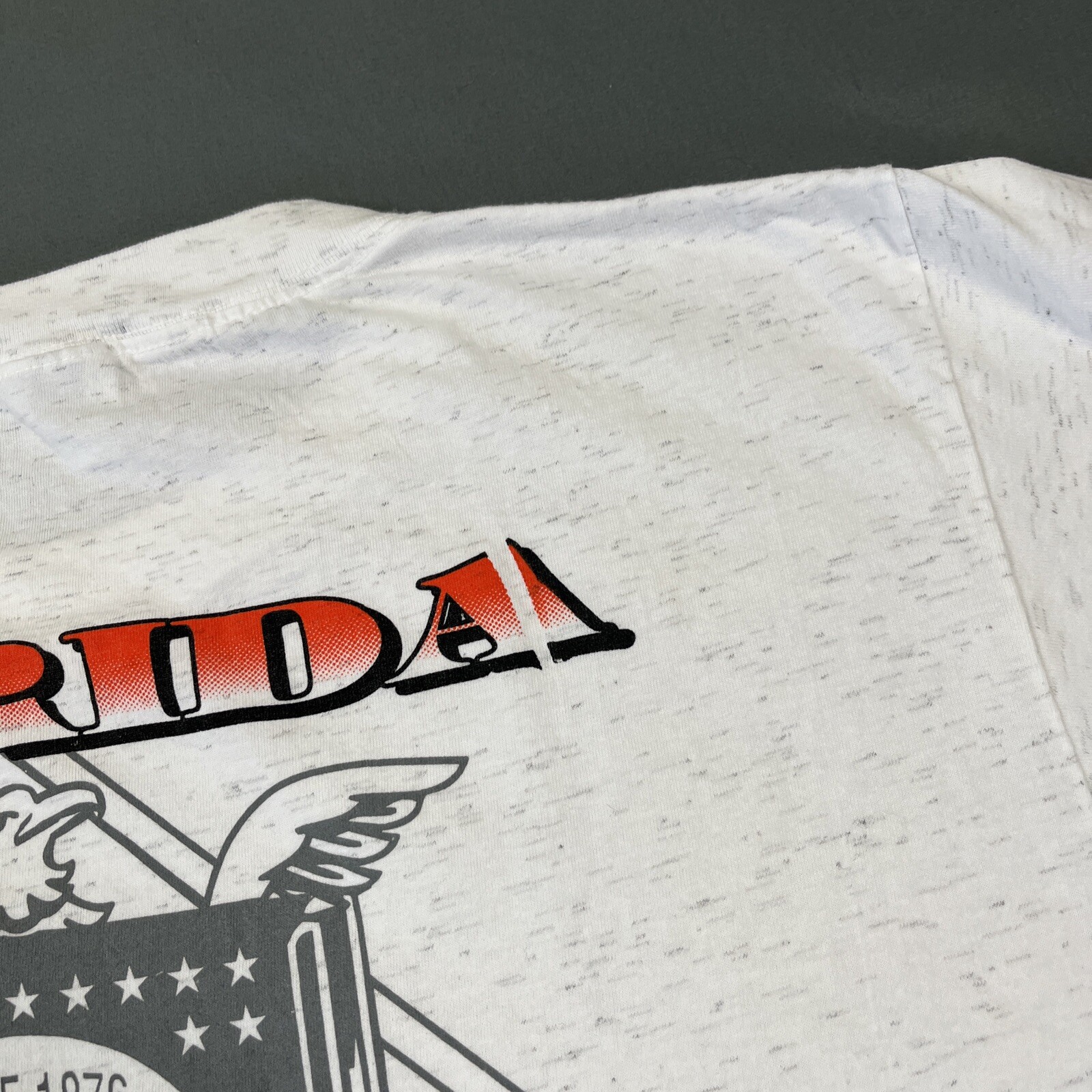 Vintage Florida Marlins Graphic Pocket Tee XL Double Sided Grey 1993 Trench VTG