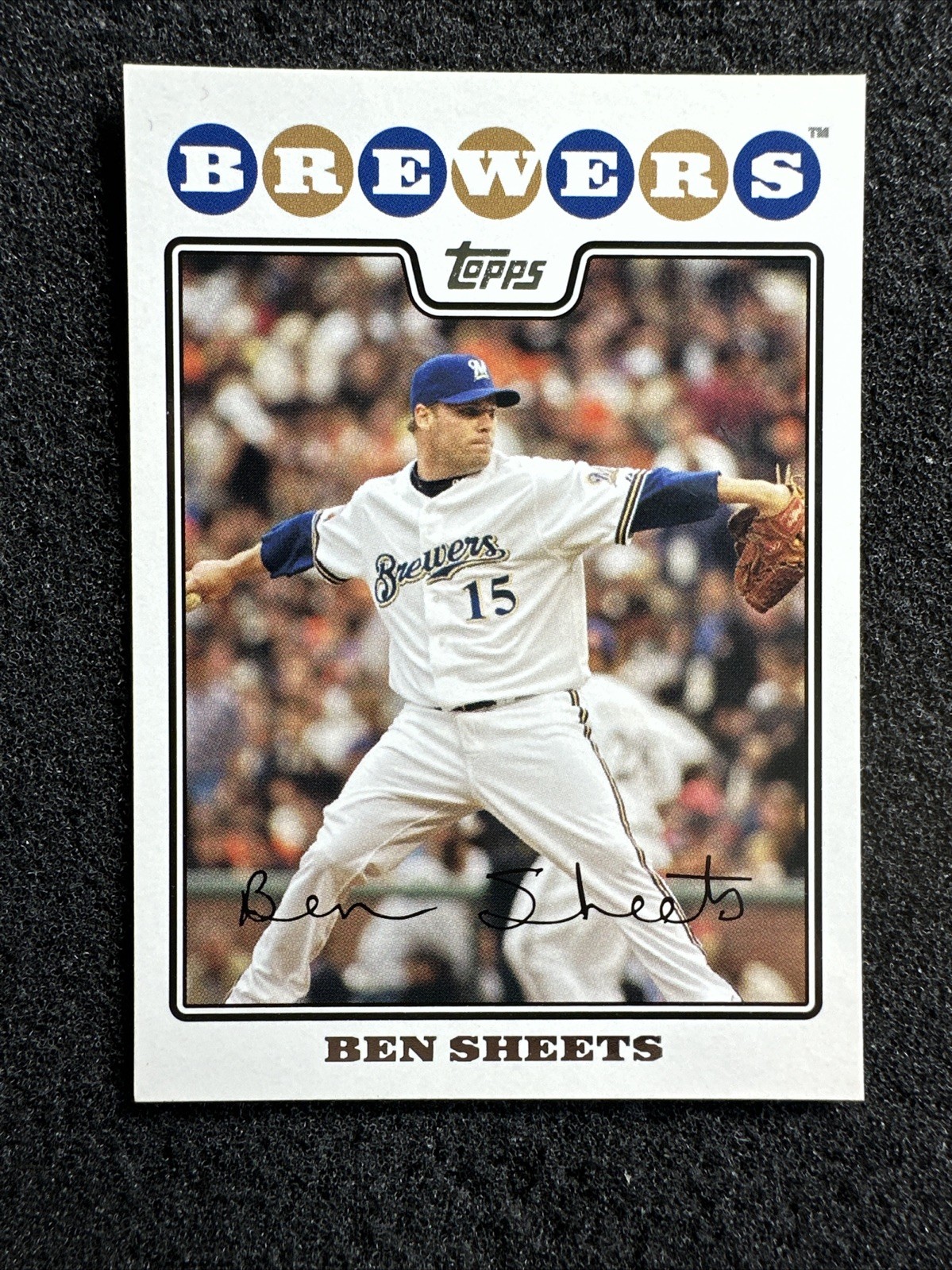 BEN SHEETS #160 2008 Topps Baseball QTY Milwaukee Brewers