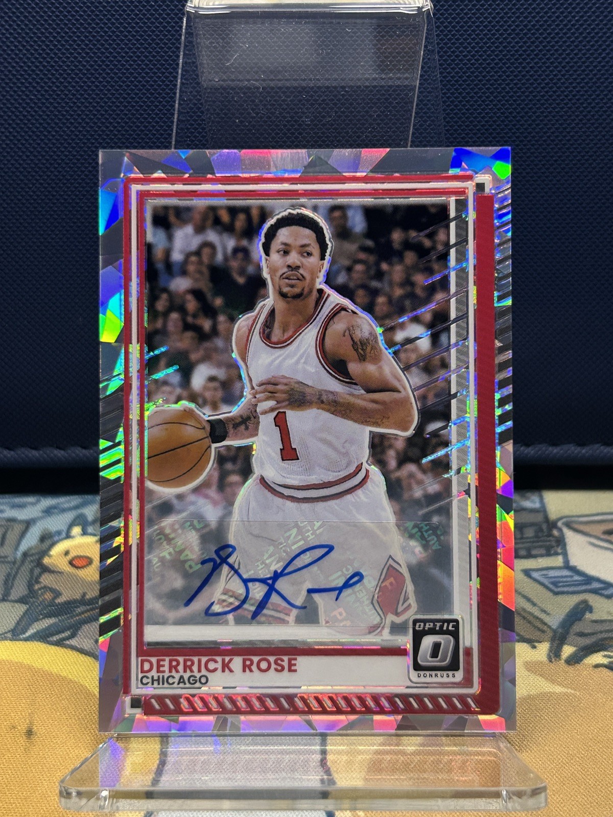 CRACKED ICE /25 Auto Optic Derrick Rose 2025-26 Panini Donruss Chicago Bulls