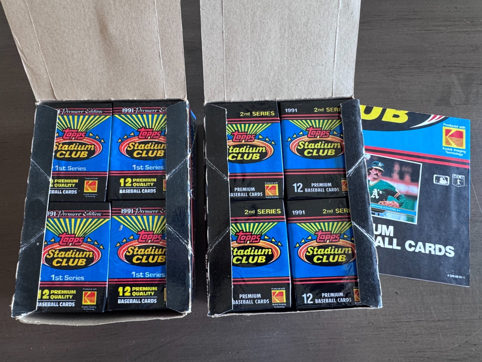 1991 Topps Stadium Club Baseball Series 1 & 2 Wax Boxes Griffey Jr Nolan Tux BO?