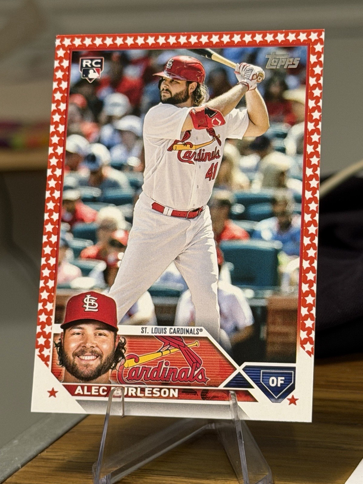 Topps 2023 Series 2 Alec Burleson RC /76 Independence Day #622 Cardinals Rookie