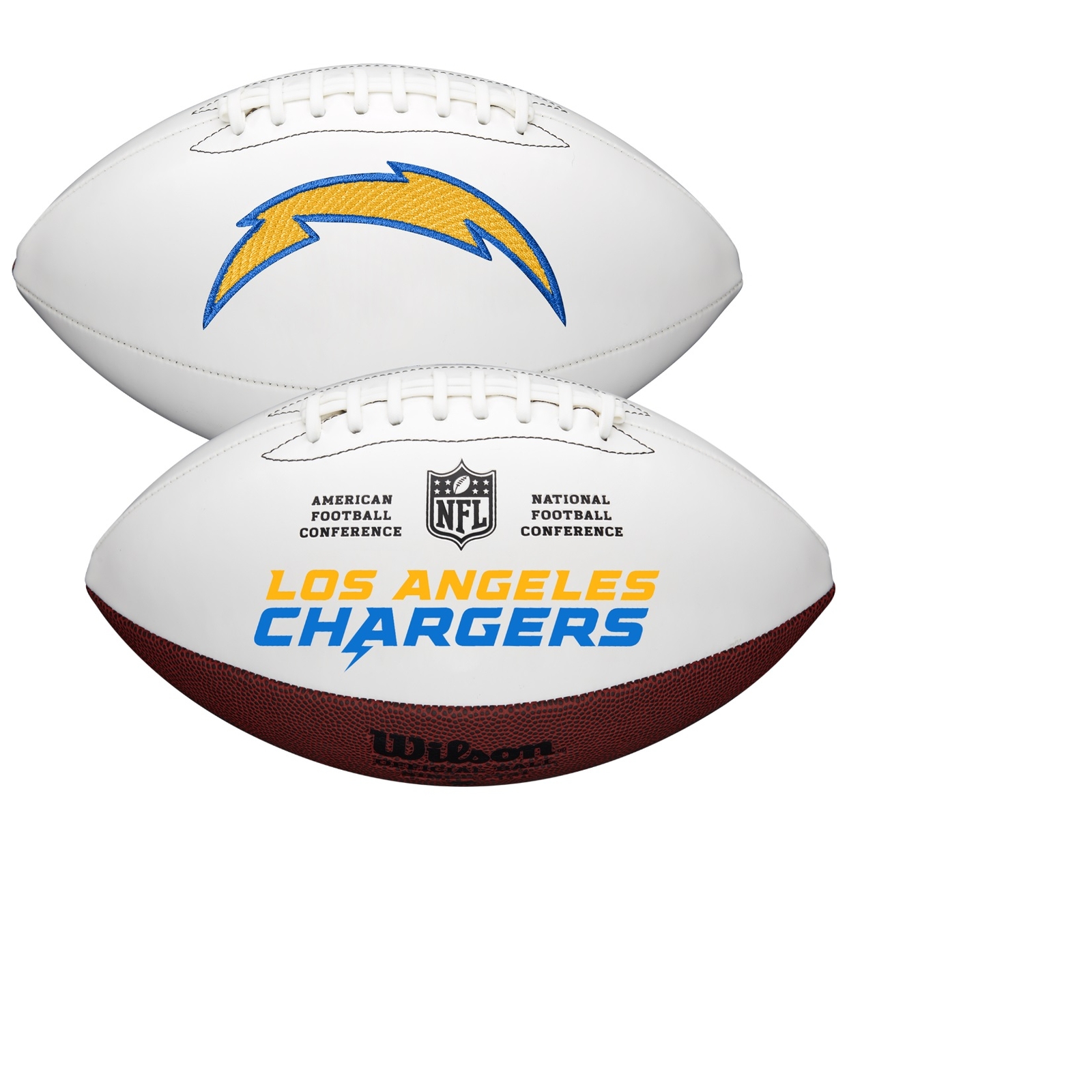 Los Angeles Chargers Full Size Autograph Signature Series White Panel Football