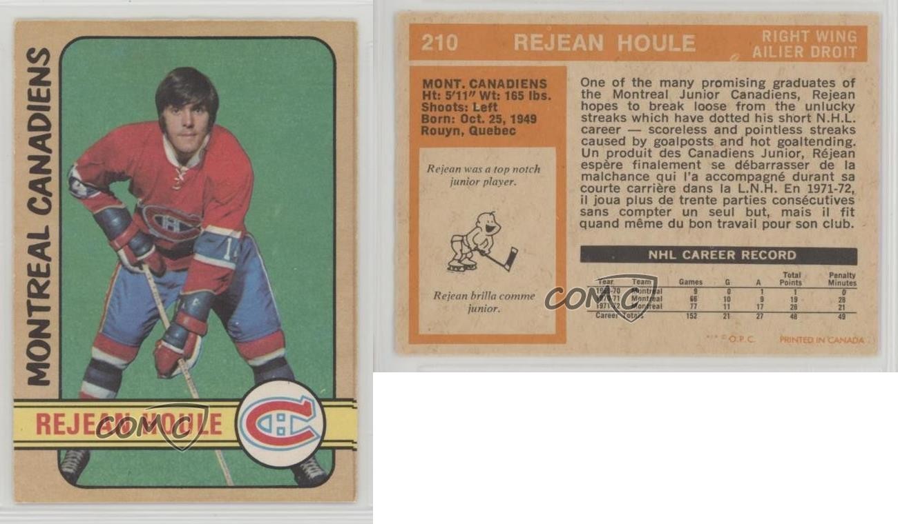 1972-73 O-Pee-Chee Rejean Houle #210 1ct0