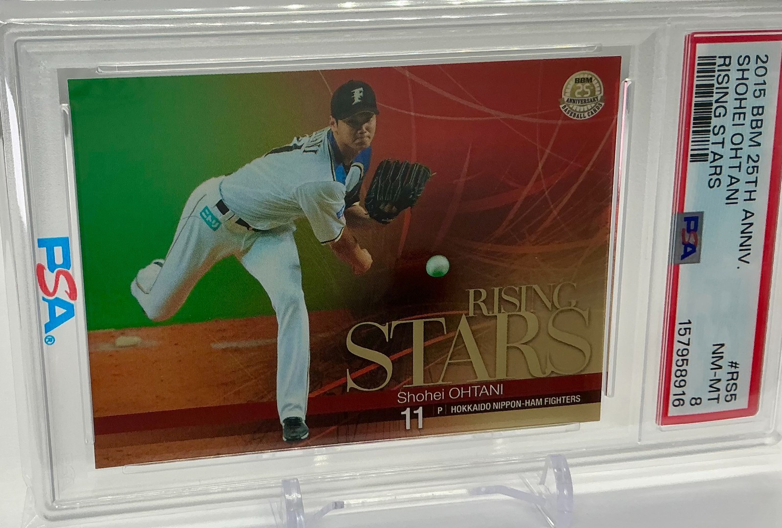 SHOHEI OHTANI 2015BBM 25TH ANNIVERSARY RISING STARS #RS5 PSA8!POP5!(RC)