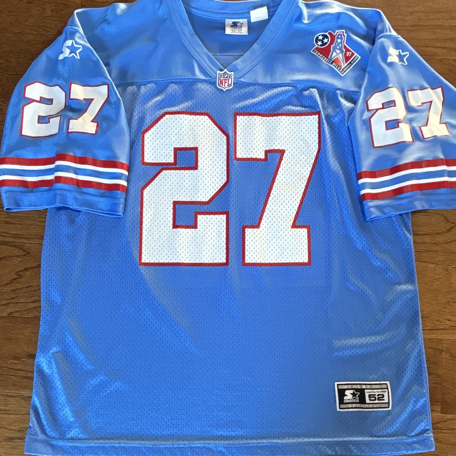 VTG Starter Tennessee Oilers NFL Football Jersey Eddie George 52 XL 97 Throwback