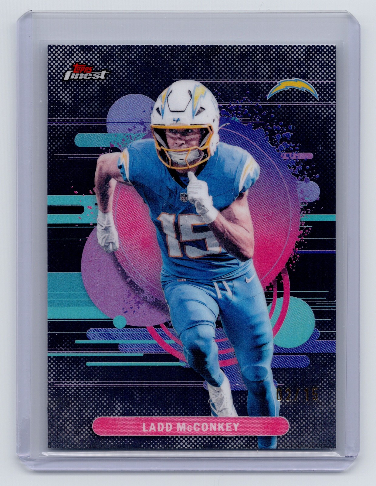 2025 Topps Finest Ladd McConkey Black #’d / 15