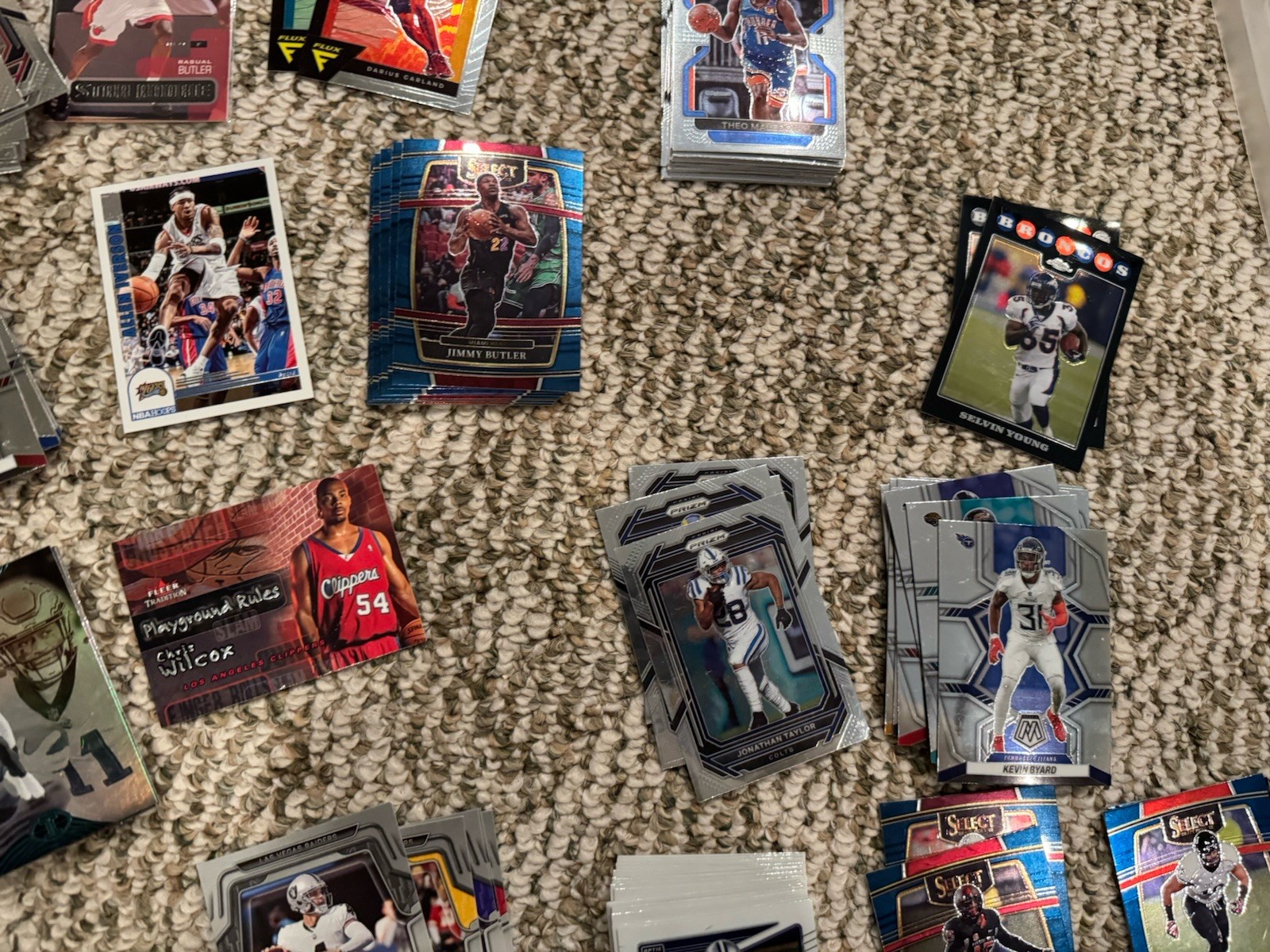 Various NBA NFL Sports Trading Card Lot Basketball Football