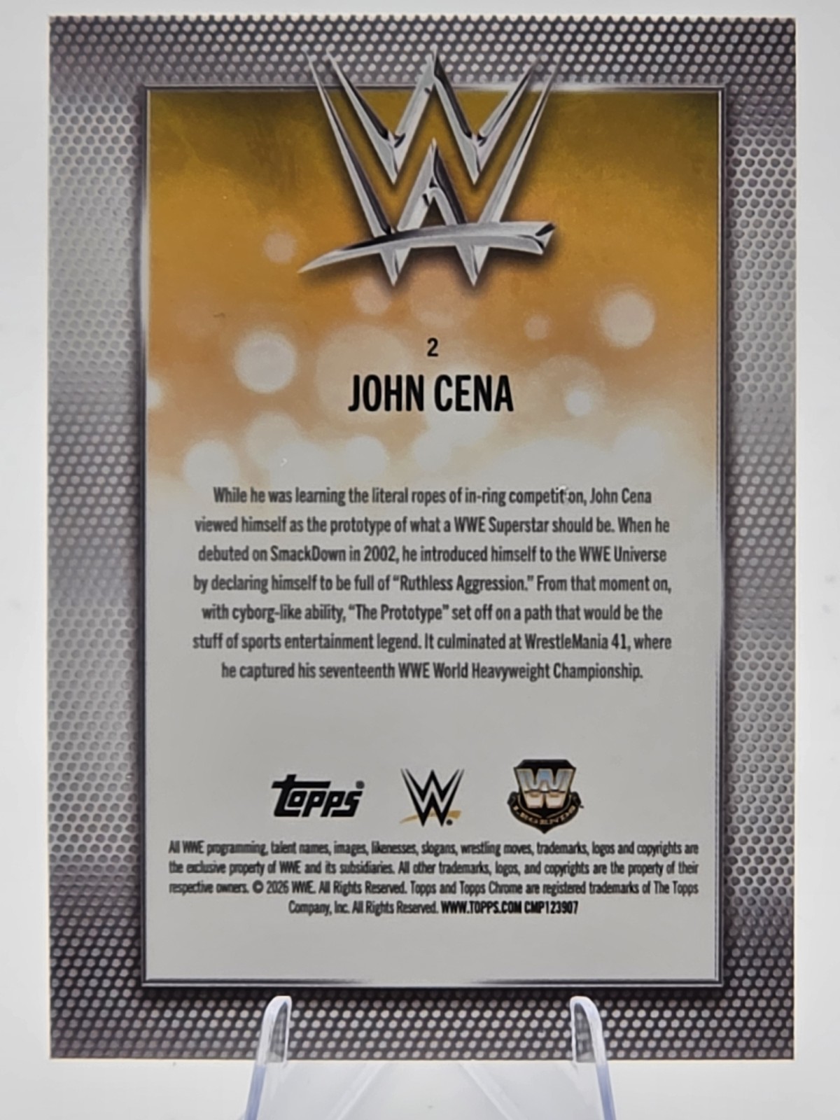 2026 Topps Chrome WWE John Cena X-Fractor Refractor Legend Can’t See Him #2