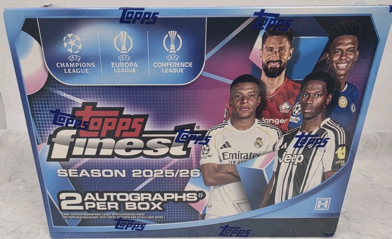 2025-26 TOPPS FINEST UEFA Club Competitions HOBBY BOX – New / Sealed