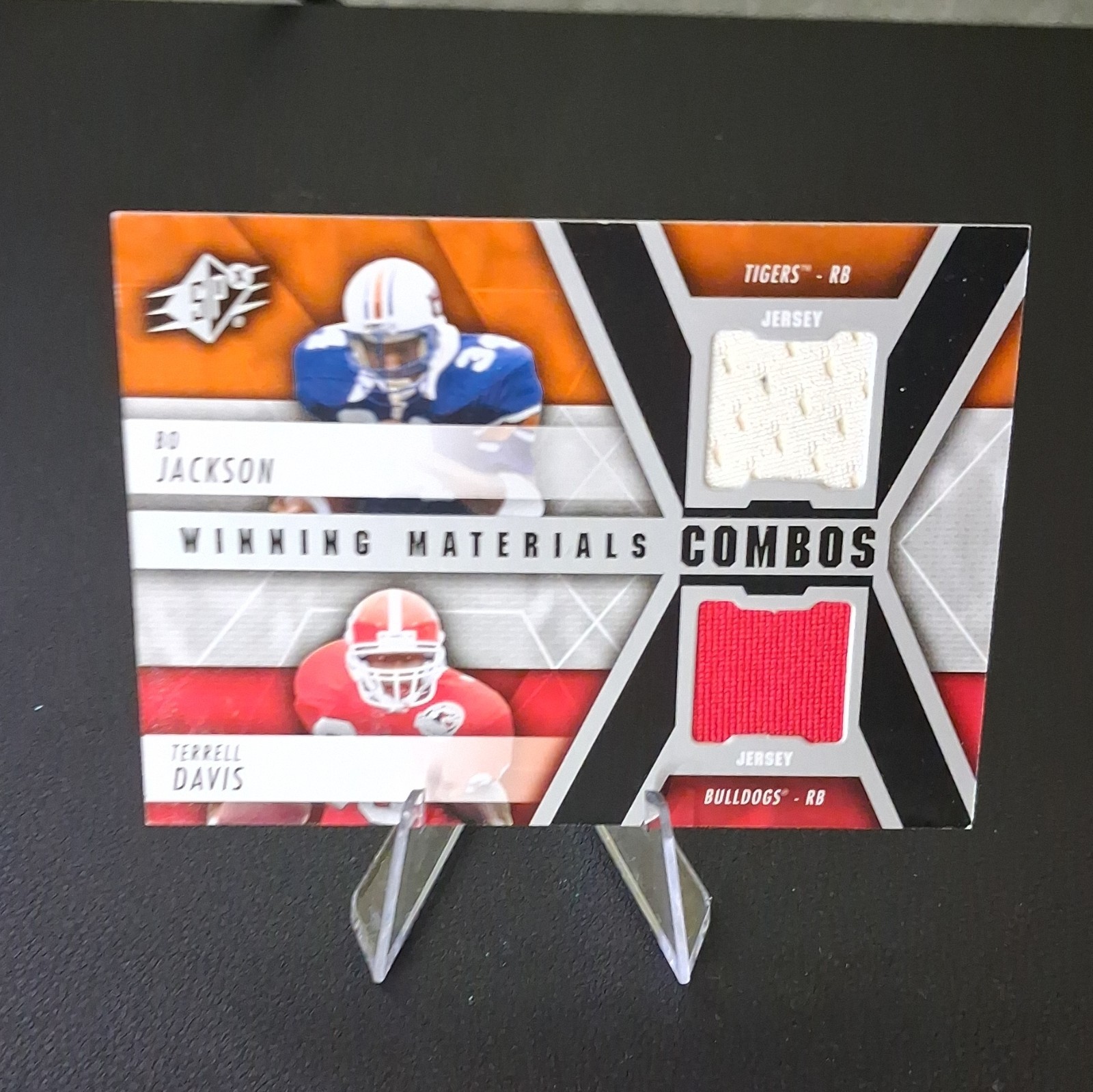 Upper Deck 2014 SPx Winning Materials Combos Bo Jackson Terrell Davis WC-JD