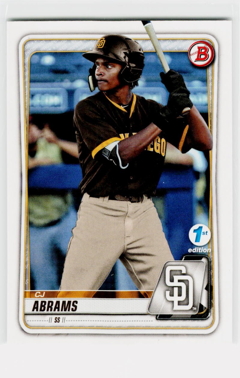 CJ Abrams 2020 Bowman 1st Edition #BFE-62 San Diego Padres