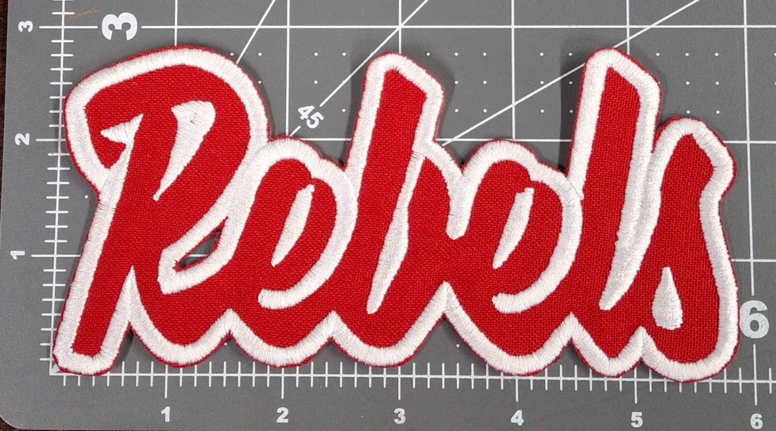 Ole Miss Rebels Text Embroidered Applique Iron On Patch Various Sizes Customize