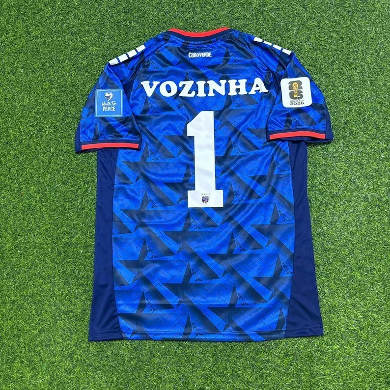 Vozinha #1 Cape Verde Jersey 2026, Cabo Verde Blue Soccer Jersey SIze S-XXXXL