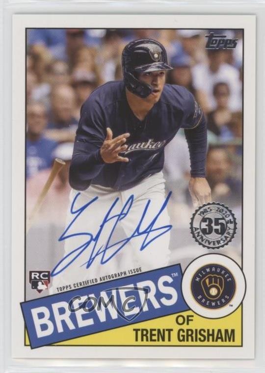 2020 Topps 1985 Baseball Series 2 Trent Grisham #85A-TG Rookie Auto RC 1f20